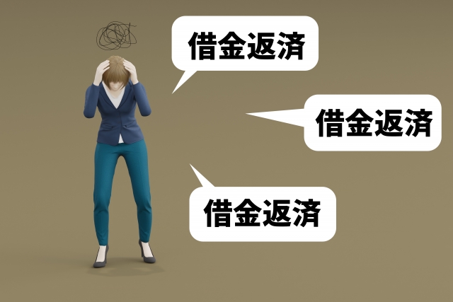 お金を手に頭を抱える。我孫子市で弁護士や司法書士に債務整理の無料相談をする